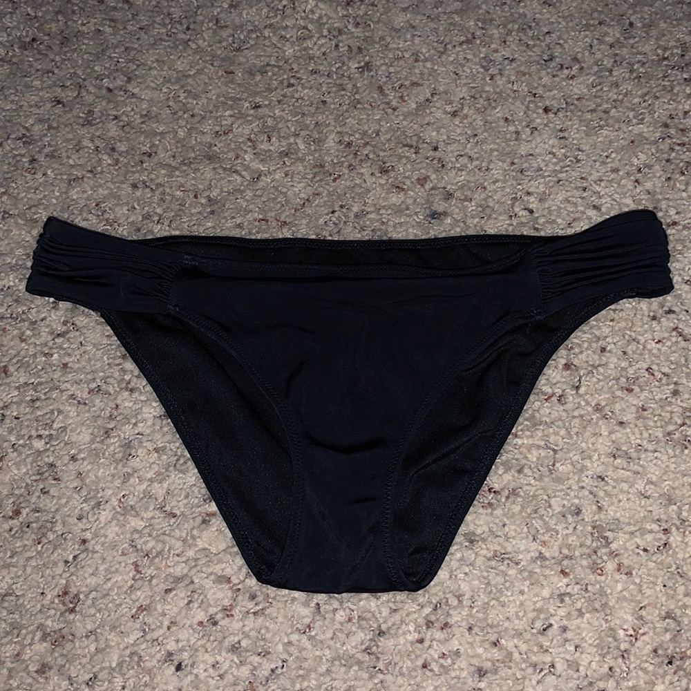 Black swim bottoms.